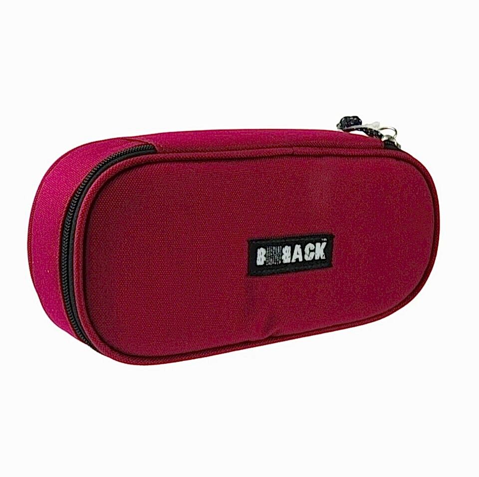 B Back Kumaş Oval Kalemlik Vişne