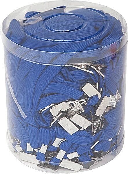 Mapi Klipsli-Polyester Dokunma Kart Askı İpi Mavi 50 Adet