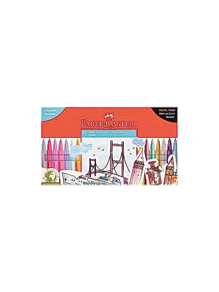 Faber-Castell Süper Comfort Keçeli Kalem 48 Li