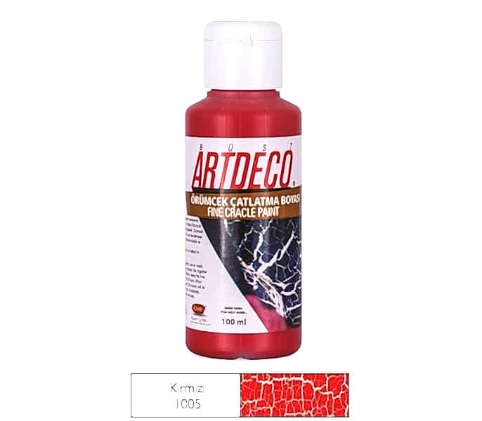 Artdeco Örümcek Çatlatma Boyası 100 Ml Kırmızı 1005