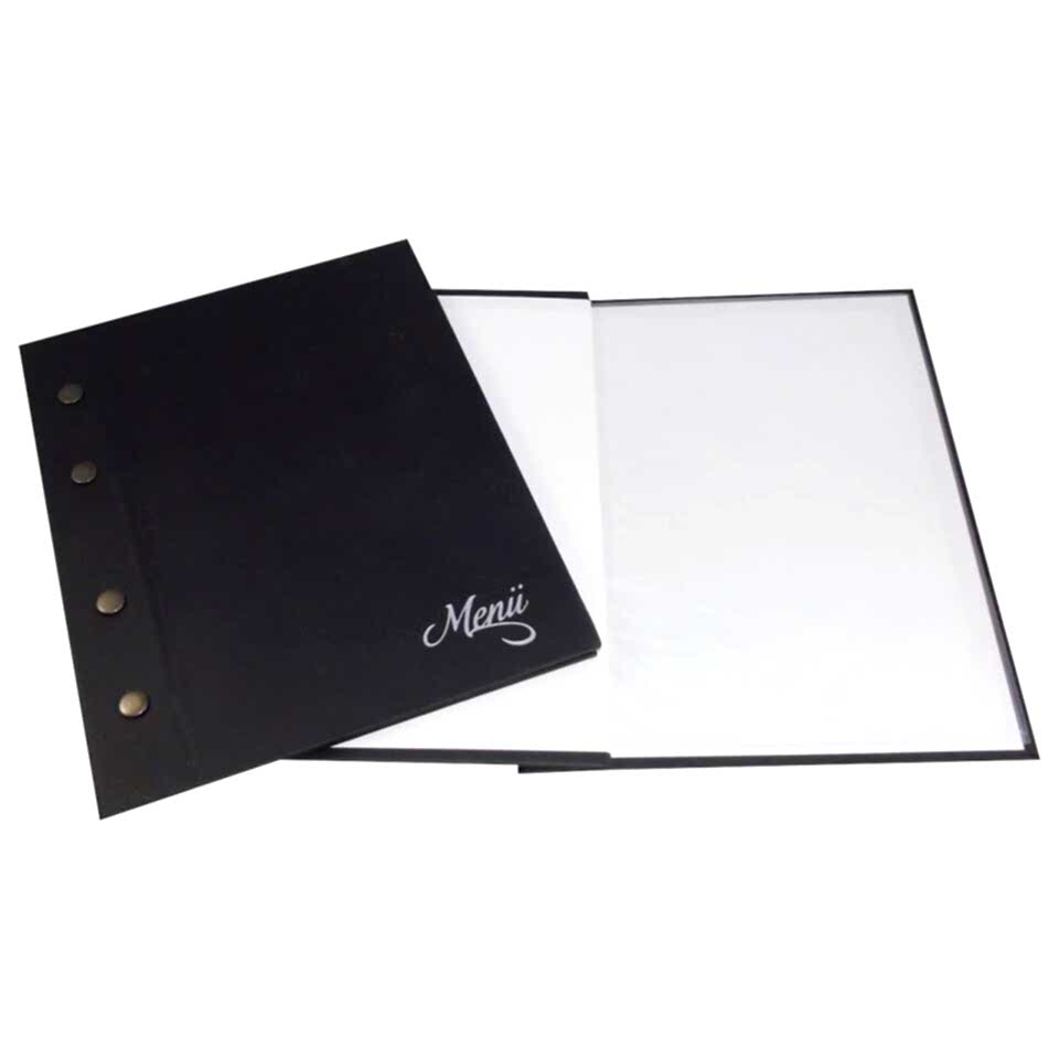 Özkan Menü Kabı A5 4 Cepli Siyah