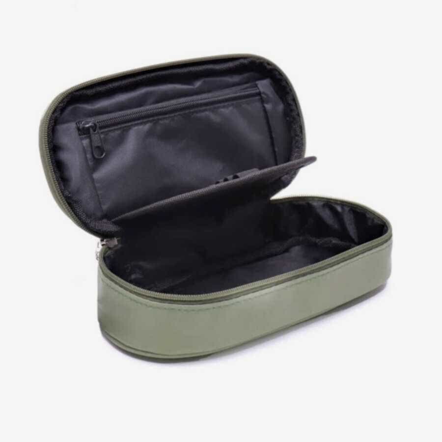 B Back Oval Kalemlik Suni Deri Haki