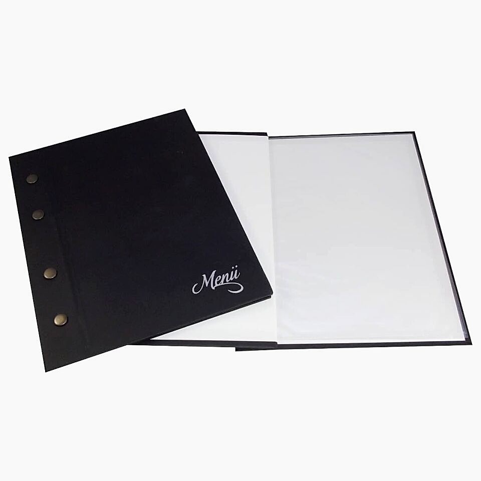 Özkan Menü Kabı A5 4 Cepli Lacivert