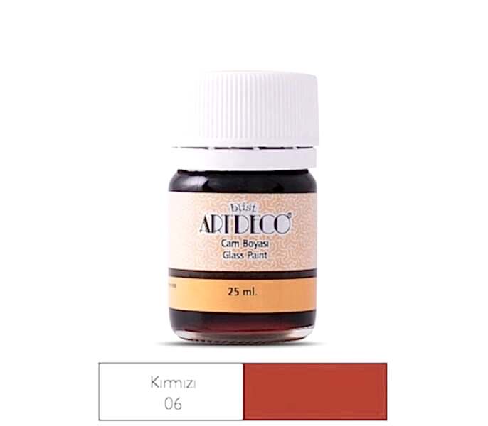 Artdeco Cam Boyası 25 Ml Kırmızı 06