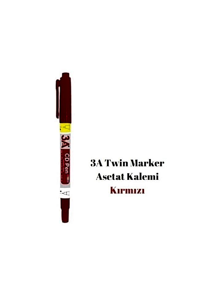 3A Asetatlı Cd Kalemi Kırmızı