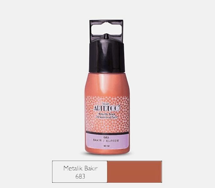 Artdeco Metalik Boyutlu Boya 60 Ml Bakır 683