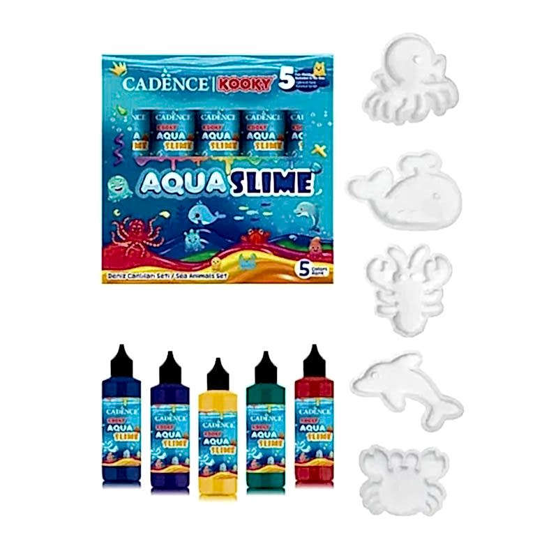 Cadence Kooky Aquaslime Deniz Canlıları Seti 5x90 Ml