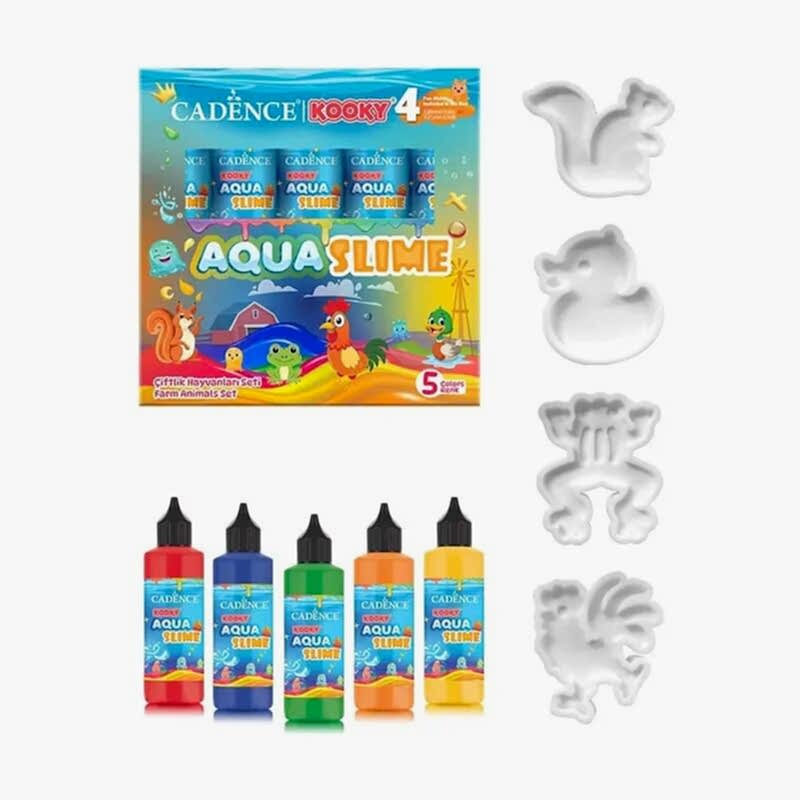 Cadence Kooky Aquaslime Çiftlik Haynvaları Seti 5x90 Ml