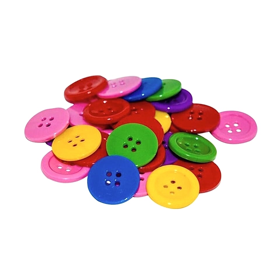 Bu-Bu Yuvarlak Renkli Düğmeler 30 Gr&nbsp;