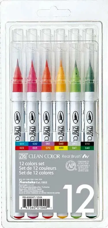 Zig Clean Color Real Brush Rb-6000At/12Va 12 Li