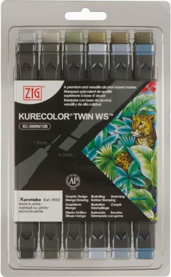 Zig Kurecolor Twın S Kc-3000/12B7 12 Li Gray Colors