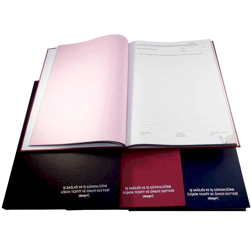 Özkan İş Sağlığı Ve İş Güvenliğine İlişkin Tespit Ve Öneri Defteri Ciltli Numaralı 50x3