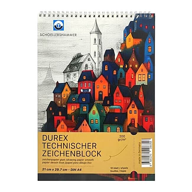 Güven Art Schoellershammer Durex Tercnical Drawing Pad A4 200 Gr 10 Yaprak