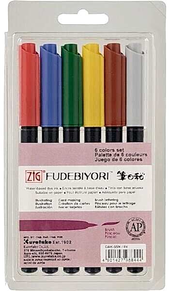 Zig Fudebıyorı Brush Cbk-55N/ 6V 6 Lı Set