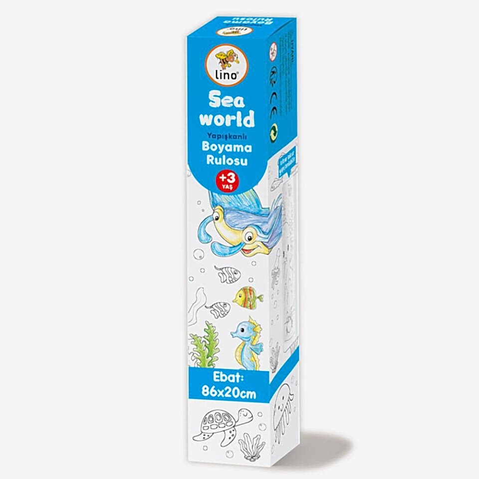 Lino Yapışkanlı Boyama Rulosu Sea World 86x20 Cm&nbsp;&nbsp;&nbsp;&nbsp;