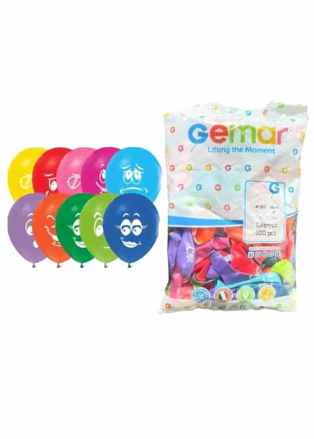 Gemar Balon Emoji 10'' 100 Lü Paket