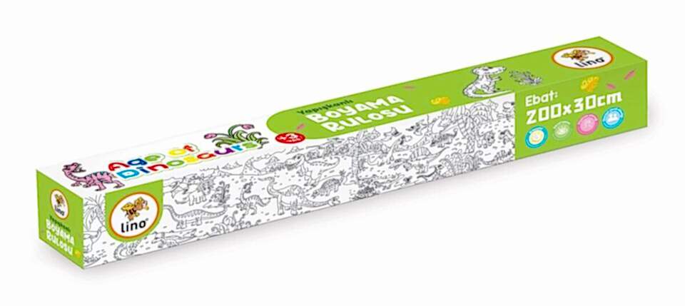 Lino Yapışkanlı Boyama Rulosu Age Of Dinosaurs 200x30 Cm&nbsp;&nbsp;&nbsp;&nbsp;