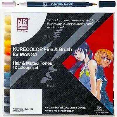 Zig Mangaka Fine&Brush Cnkc-2200/12Vhm 12 Li