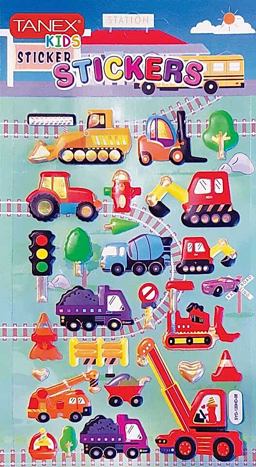 Tanex Tnx-26152 İş Makineleri Serisi 3D Etiketi