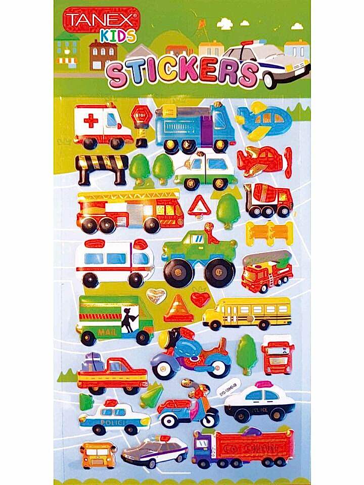 Tanex Tnx-26153 Ulaşım Araçları Serisi 3D Etiketi