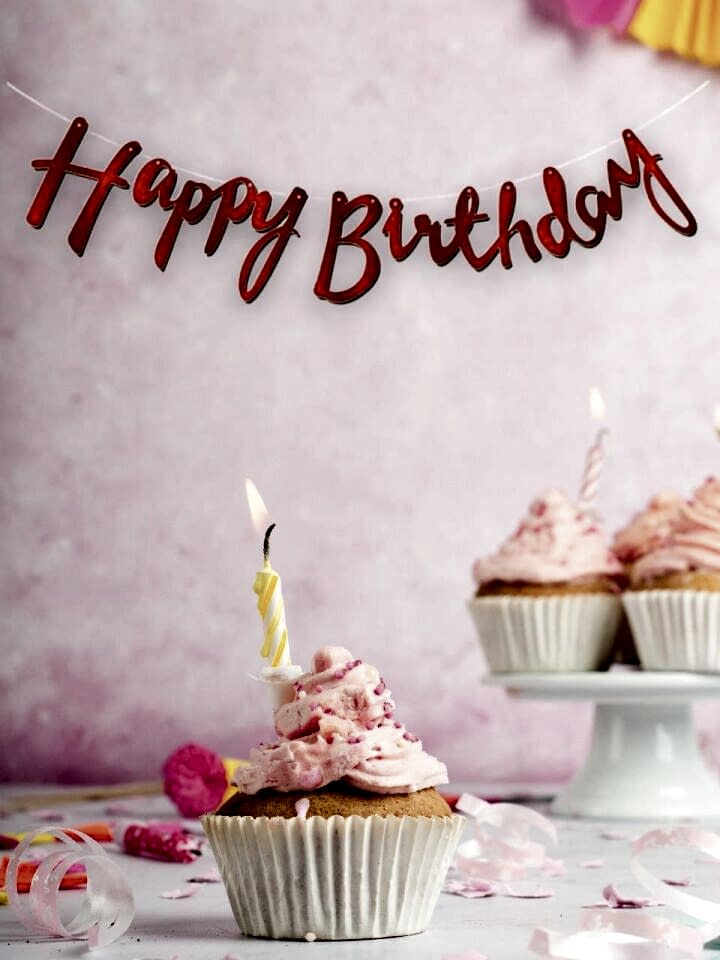 Astaş Happy Birthday Kaligrafi Banner Kırmızı