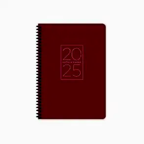 Keskin 2025-17x24 Spiralli Günlük Ajanda Kırmızı