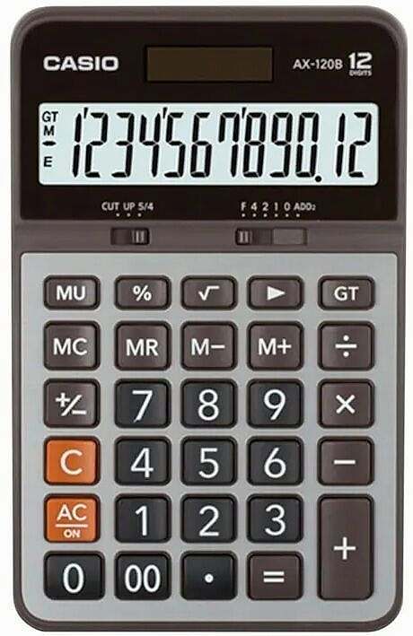 Casio Hesap Makinesi Masaüstü Ax-120B 12 Hane