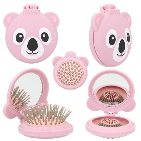 Top Model Folding Hairbrush With Mirror
