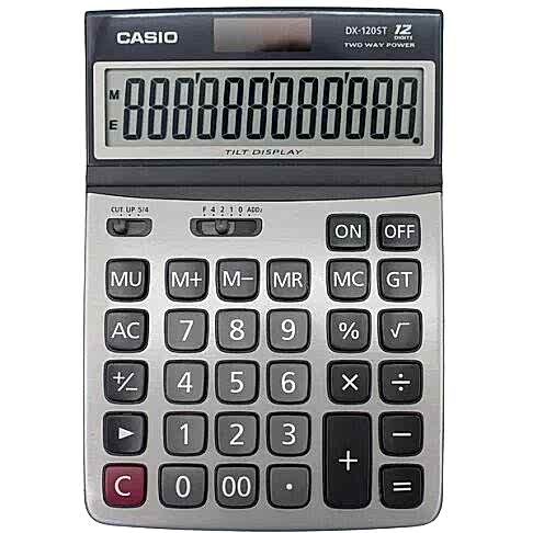 Casio Hesap Makinesi Masaüstü Dx-120St 12 Hane