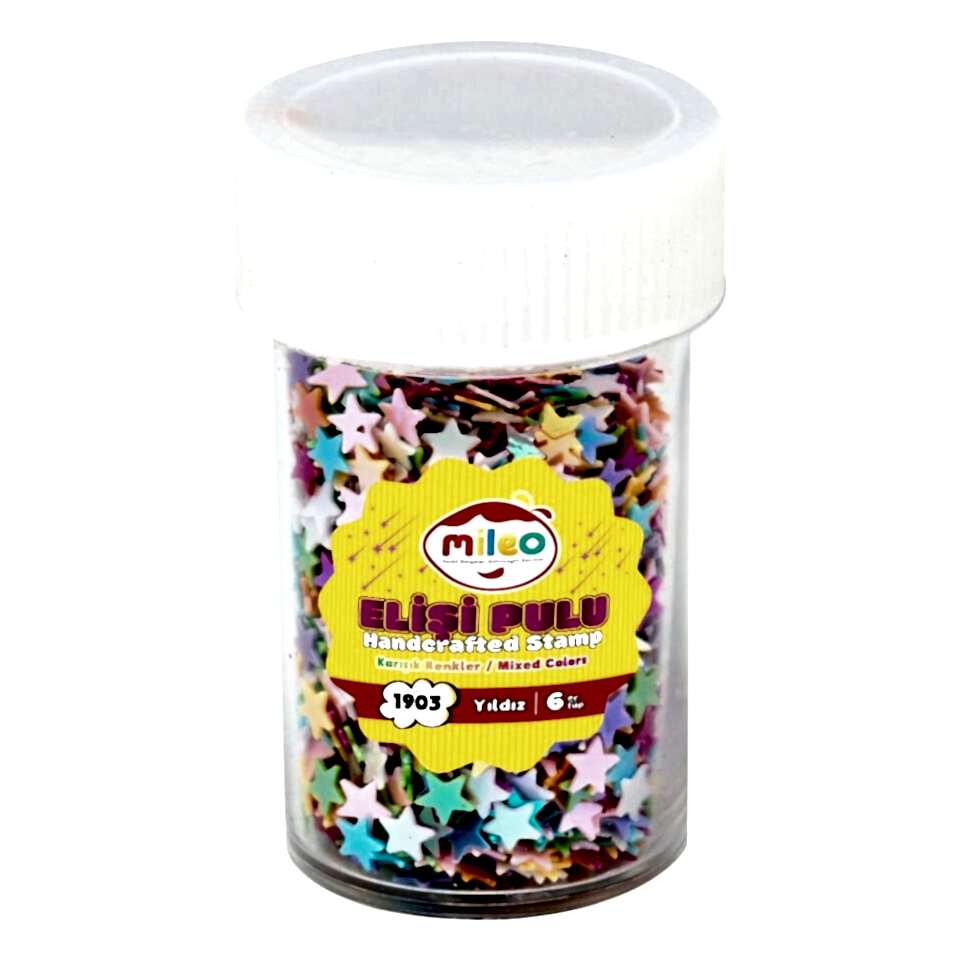 Mas Elişi Pulu Karışık Renkli 6 Gr Yıldız