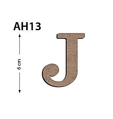 Okutan Ahşap 6 Cm J Harfi