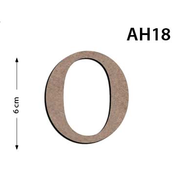 Okutan Ahşap 6 Cm O Harfi
