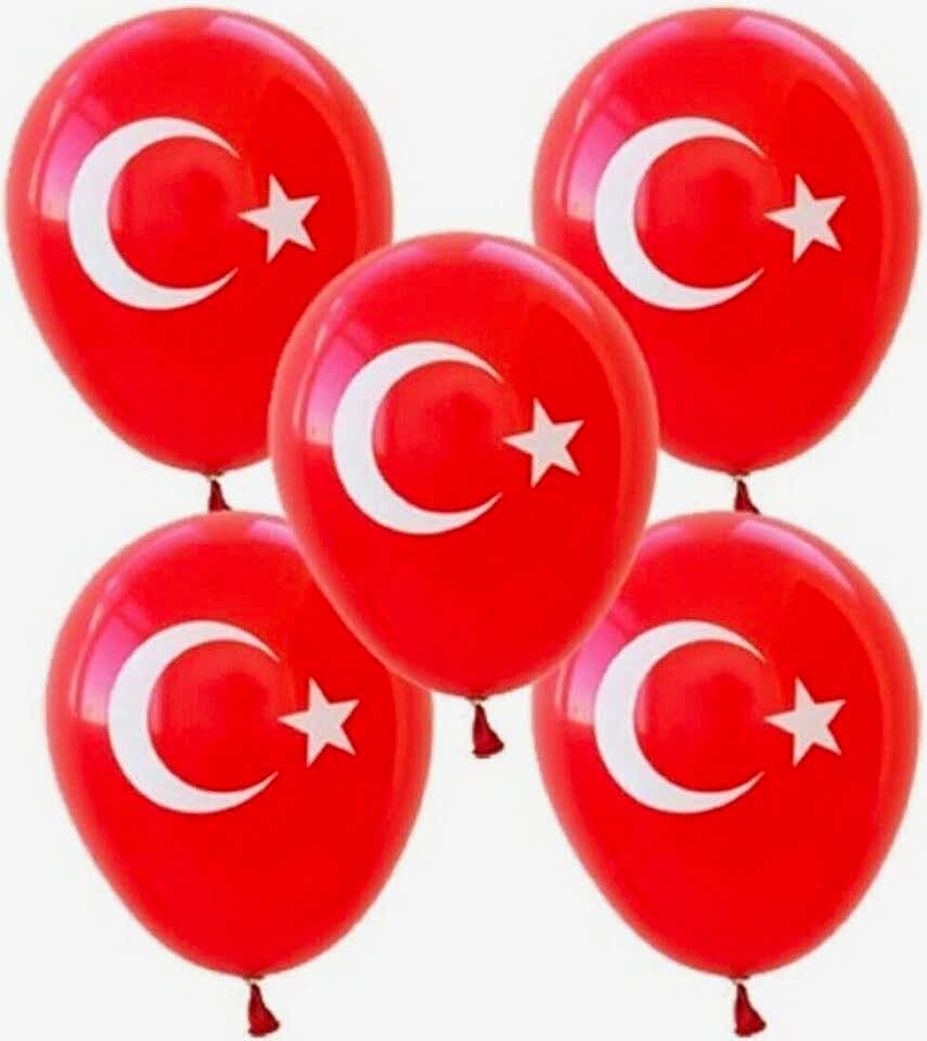 Gemar Balon Ayyıldız Baskılı 10'' 100 Lü Paket
