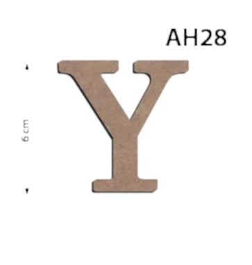 Okutan Ahşap 6 Cm Y Harfi