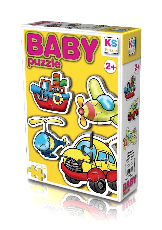 Ks Games 4in1 Puzzle 2/3/4/4 Ulaşım / Transportation