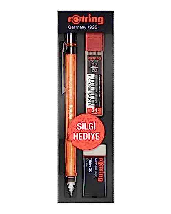 Rotring Visuclick Min Silgi 3 Lü Okul Seti- 0.7 Mm Turuncu