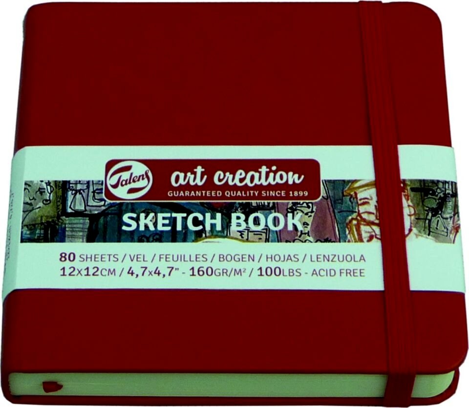 Talens Art Creation Eskiz Defteri 140 Gr 12x12 Cm Kırmızı