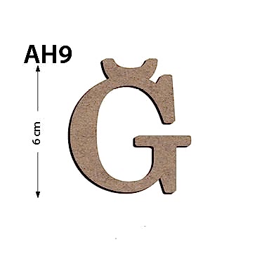 Okutan Ahşap 6 Cm Ğ Harfi