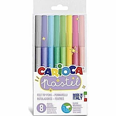 Carioca Pastel Süper Yıkanabilir Keçeli Kalem 8 Li