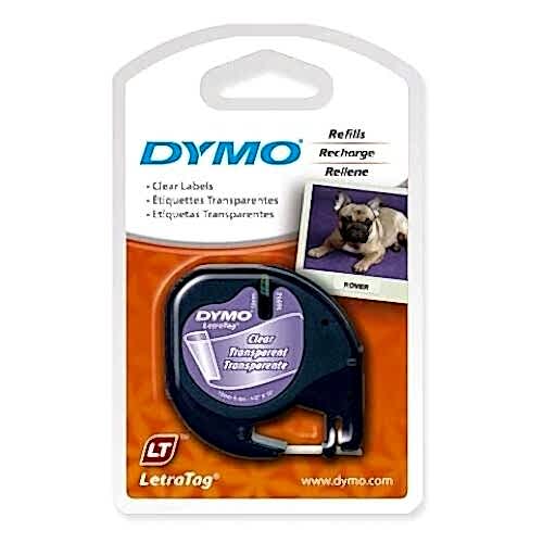 Dymo Letra Tag Plastik Şerit 12 Mm X 4 Mt Şeffaf
