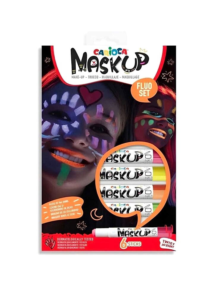 Carioca Yüz Boyası 6 Gr 6 Renk Fosforlu