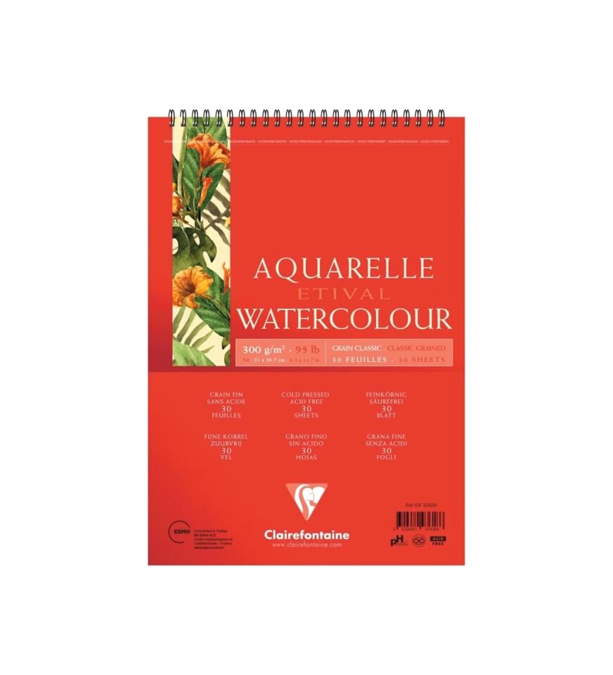 Clairefontaine Etival Classıc A5 300 Gr Üstten Spiralli 30 Yaprak