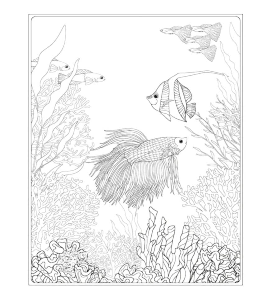 Artdeco Desenli Tuvaller Deniz Altı 40x50 Cm Resif