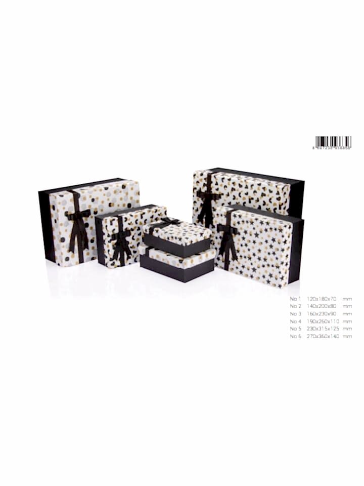 Gıpta Black White Gold Dikdörtgen Kutu No 5