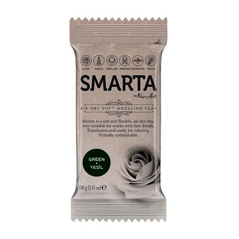 Nureart Smarta Havayla Kuruyan Modelleme Hamuru Yeşil 100 Gr