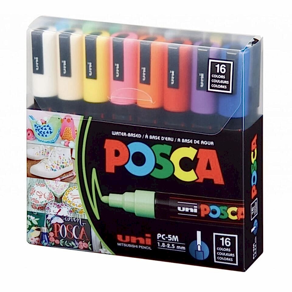 Uni Posca 1.8-2.5 Su Bazlı Boyama Markörü 16 Lı
