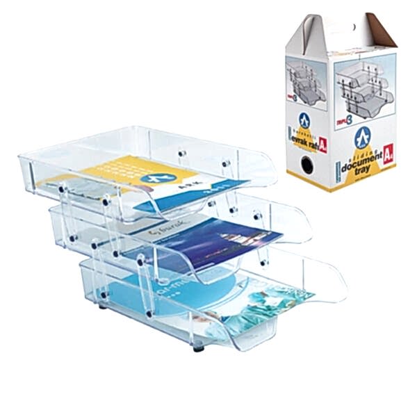 Ark Hareketli Evrak Rafı 3 Lü