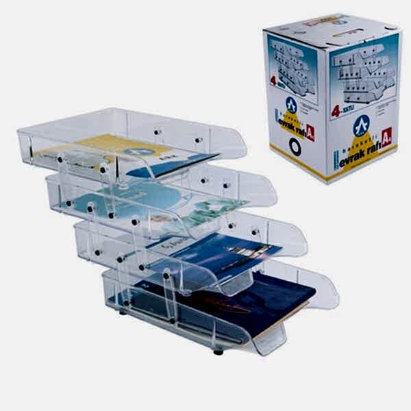 Ark Hareketli Evrak Rafı 4 Lü