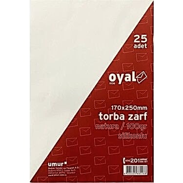 Oyal Torba Zarf 17x25 Natura 100 Gr 25 Li