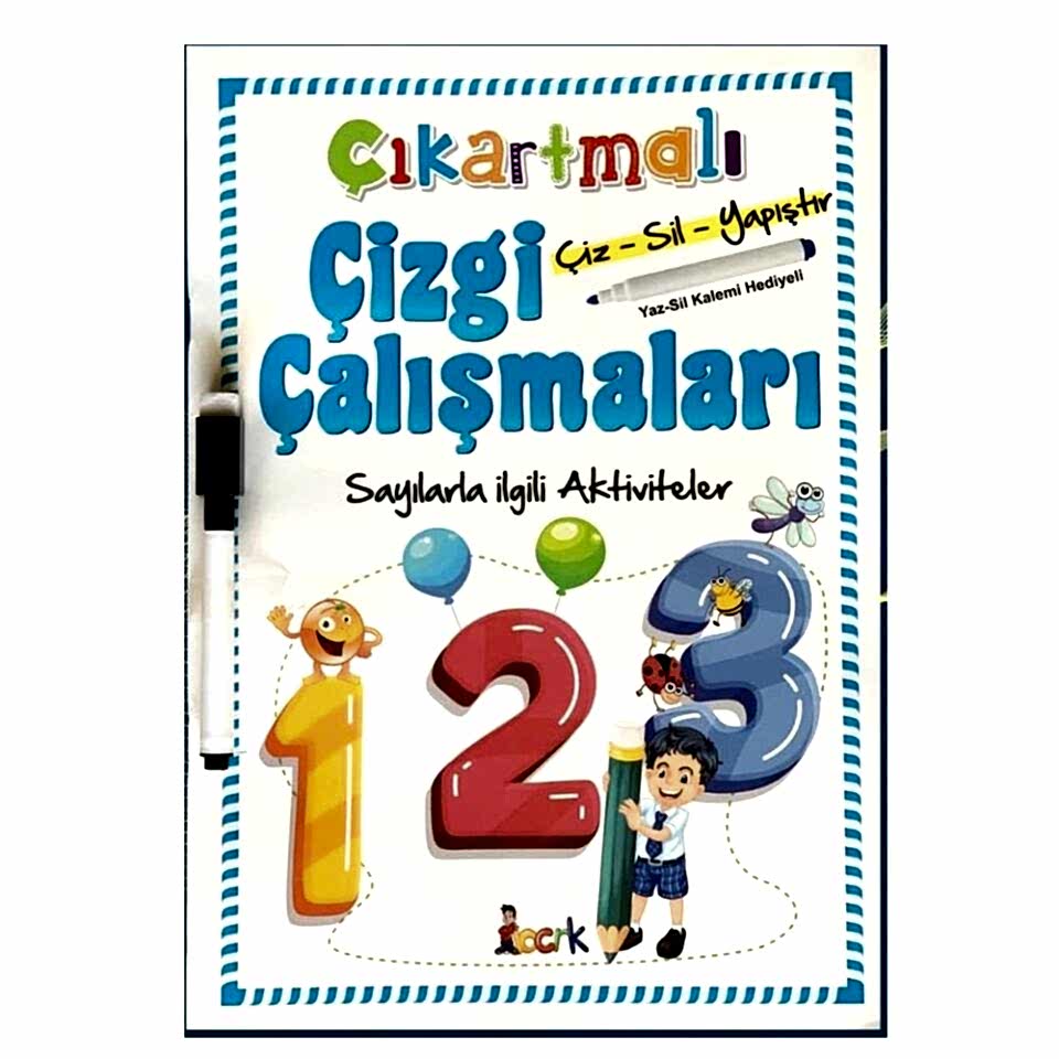 Ema Çocuk Çıkartmalı Çizgi Çalışması Sayılar